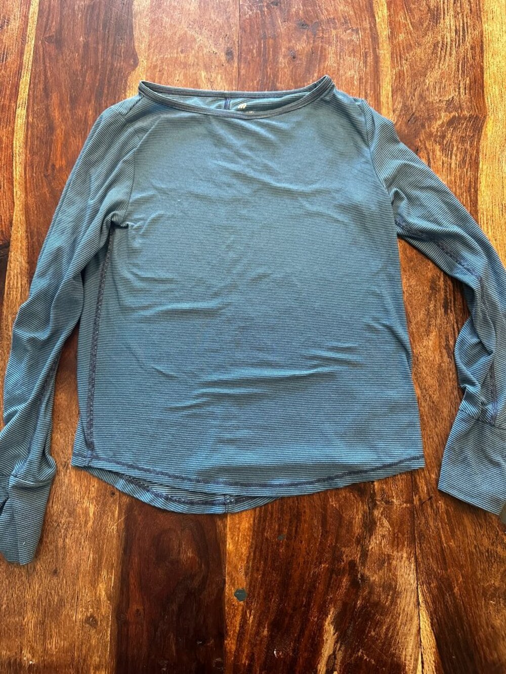 All in Motion - Girls Long Sleeve Athletic Top - M 7/8 - Teal